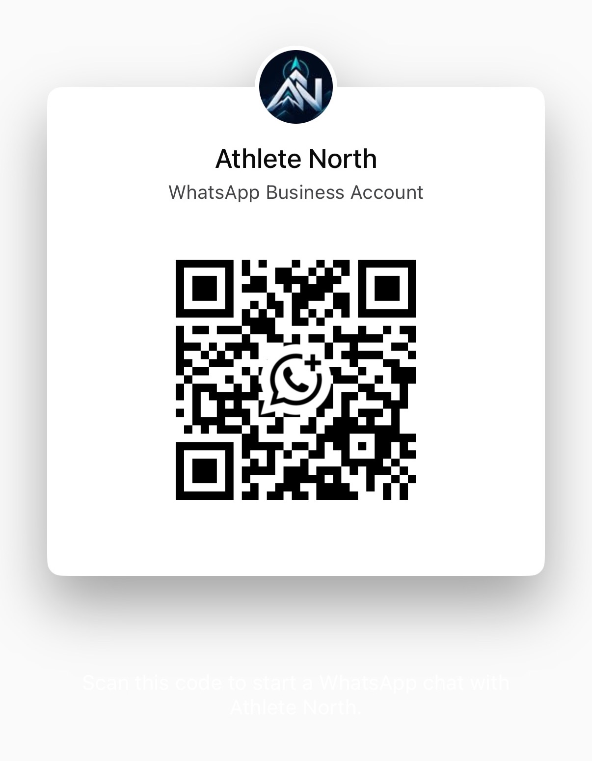 WhatsApp QR code for Athlete North